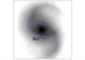 James Webb Space Telescope f356w galaxy EGS_31125 (with bar).jpg