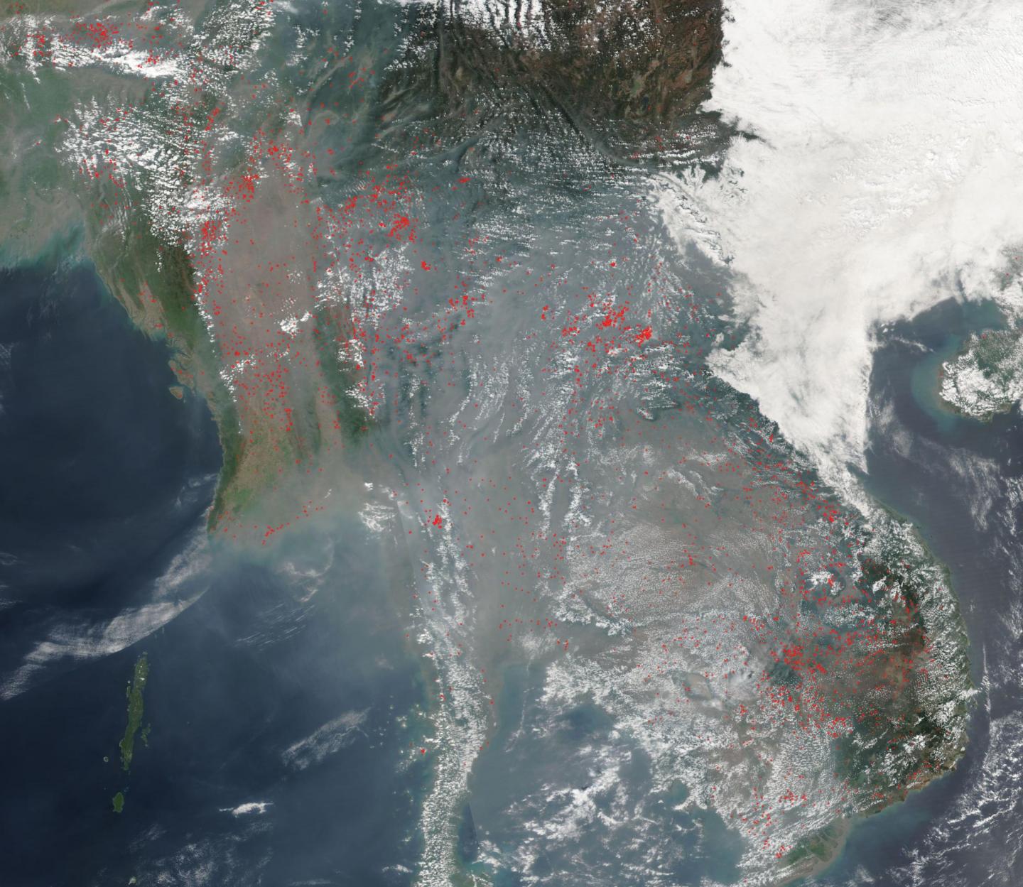 Southeastern Asia Ignited by Agricultural Fires