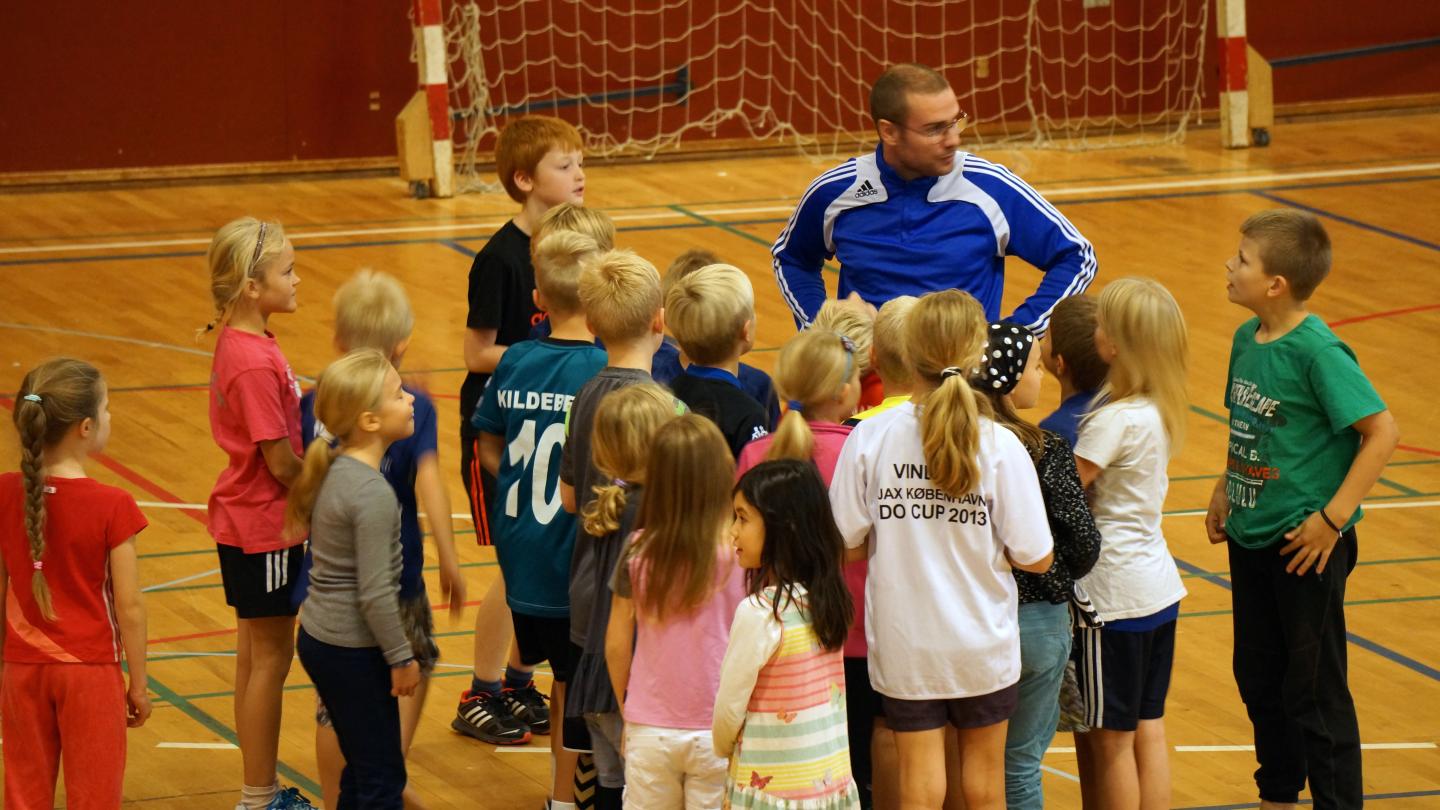 Assistant Professor Malte Nejst Larsen with Children Participating in the FIT FIRST Study