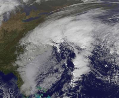GOES-12 Satellite Image of the Massive Coastal Low