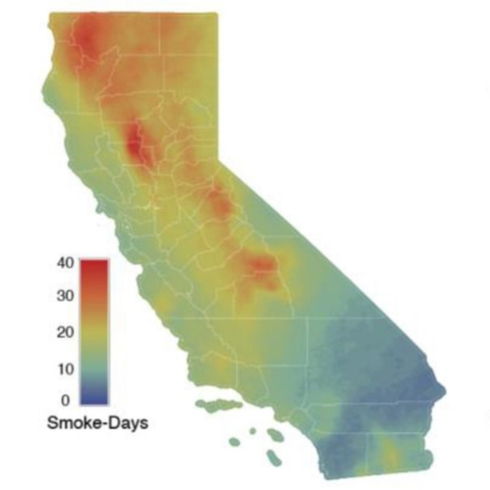 Average number of smoke days per year