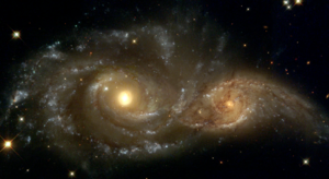 The colliding spiral galaxies