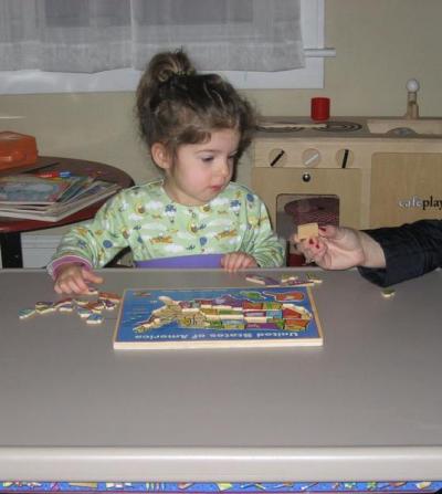 Toddler and Puzzle