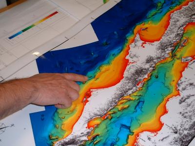 Map off the Coast of Baja California