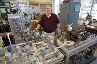Mack Kennedy with Mass Spectrometer