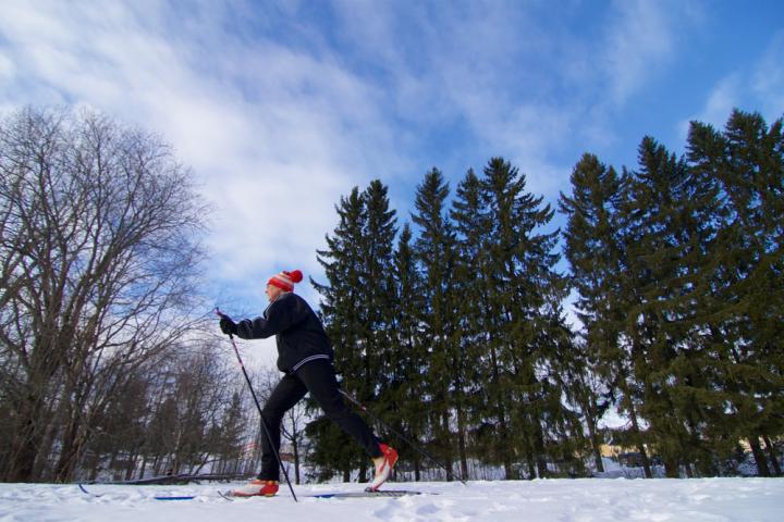 Man Skiing