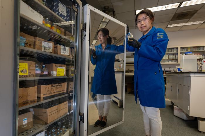 Yujie Men in laboratory