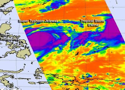 Typhoon Jelawat and Tropical Storm Ewinar