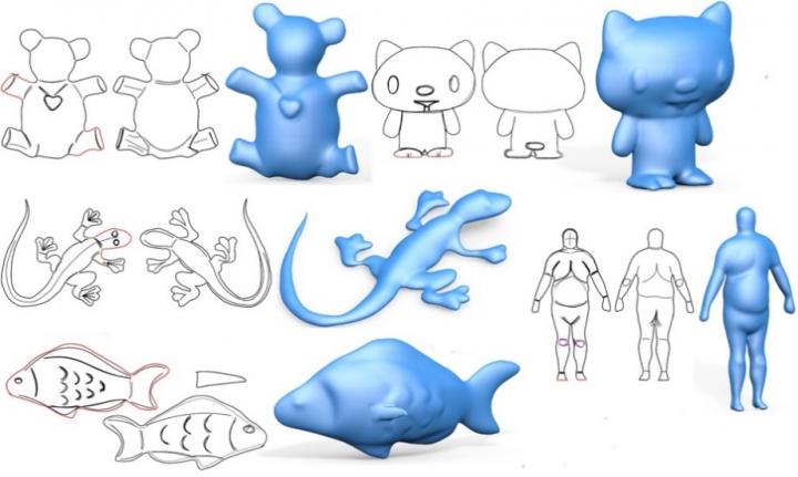 Transforming Freeform 2D Sketches into 3D Models