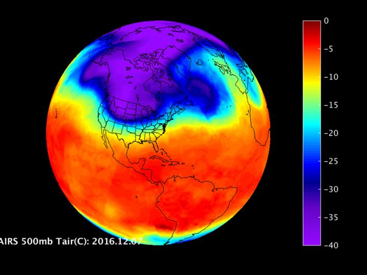 Aqua Sees Cold Air Descend into US