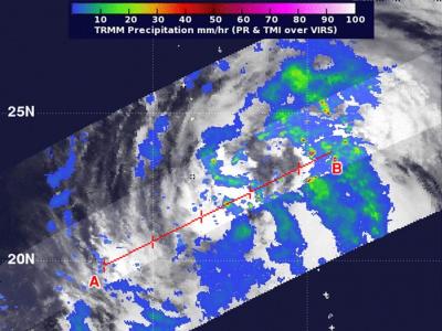 Rainfall in Tropical Storm Maliksi