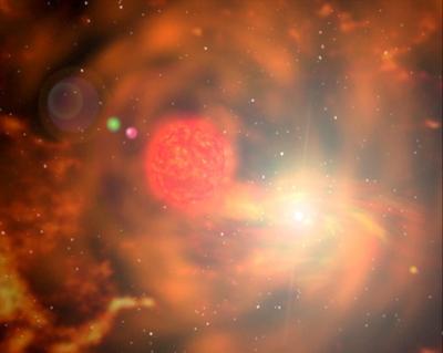 White Dwarf and Red Giant Are 1 Explosive Pair (1 of 5)