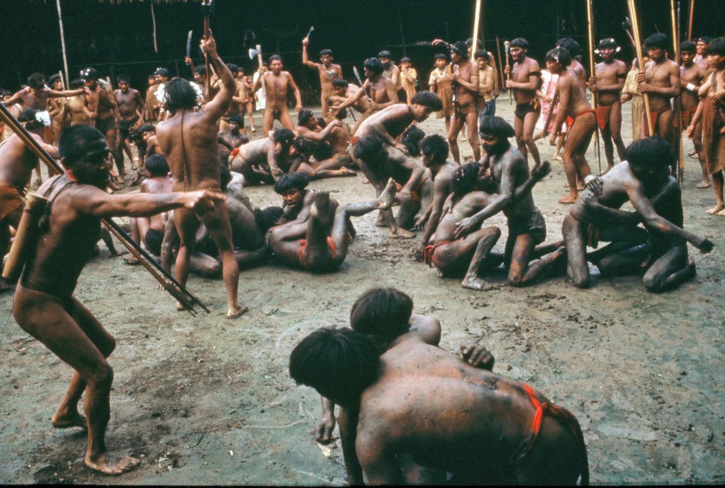 Yanomamo Practicing Combat