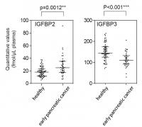 Comparison of IGFBP2 and IGFBP3 in Healthy Subjects and Early Pancreatic Cancer Patients