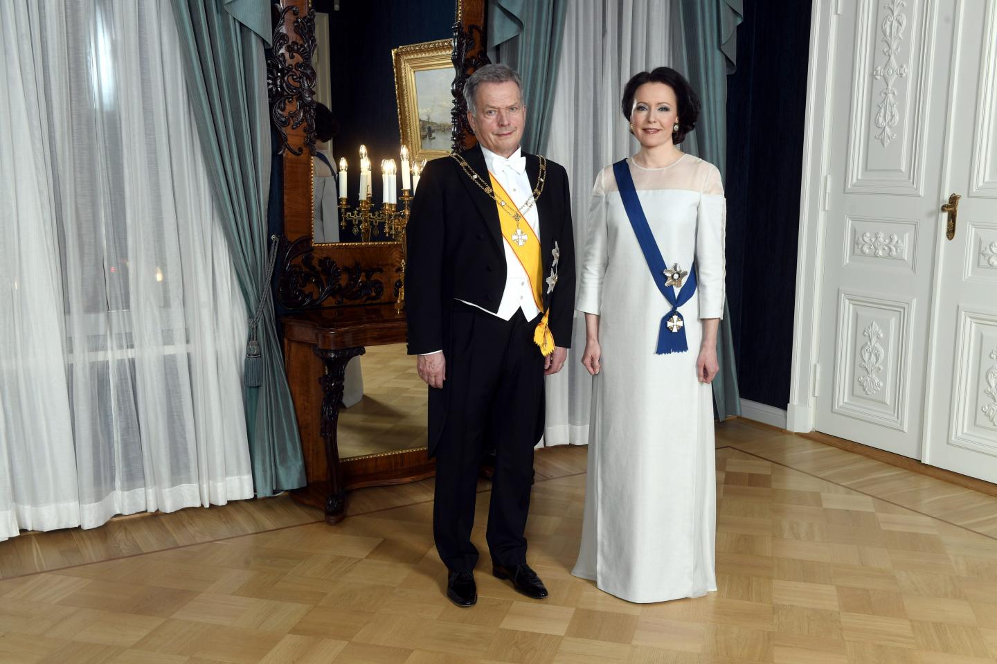 Haukio and Niinistö at Finnish Independence Day Reception on December 6, 2018