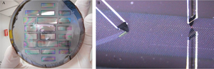 Image of terahertz topological metadevices and near-field setup.