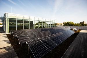 Solar panels on the roof of KTU M-Lab Prototyping Centre