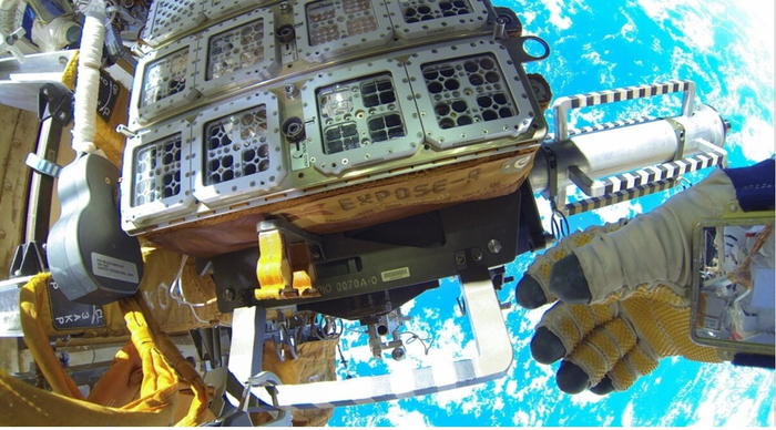 Another platform (EXPOSE-R2) outside the International Space Station (ISS) for simulating a Mars-like environment that was used for the experiments.