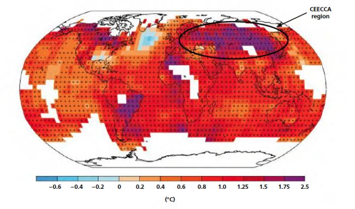 Observed Change in Annual Mean Surface Temperature, 1900-2012