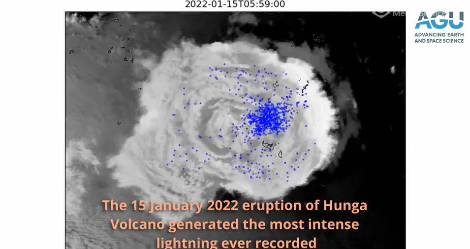 Tonga's Hunga Volcano produced most intense lightning ever recorded