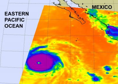 NASA Infrared Satellite View of Hurricane Celia