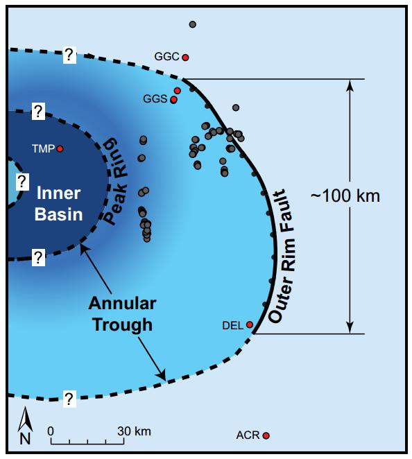 Alamo Crater Impact Region