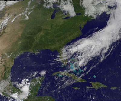 Tropical Depression Debby As Seen from NOAA's GOES-13 Satellite