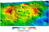 Perspective View of Terrain in the Compton-Belkovich Thorium Anomaly