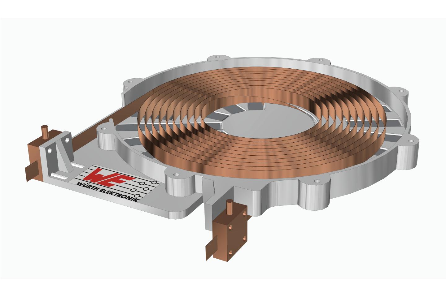 Superconcting coil for contactless power transmission (with logo)