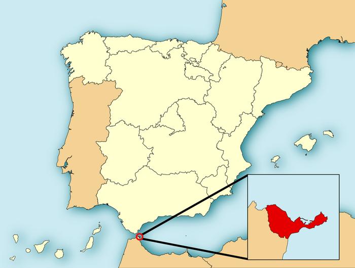 Localización de Ceuta