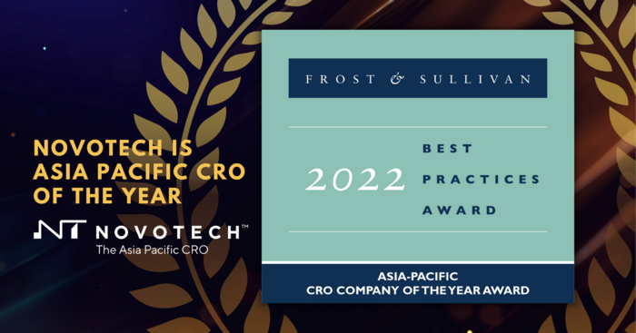Novotech Awarded the Asia Pacific CRO of the Year 2022 for Best Practices in Clinical Trials