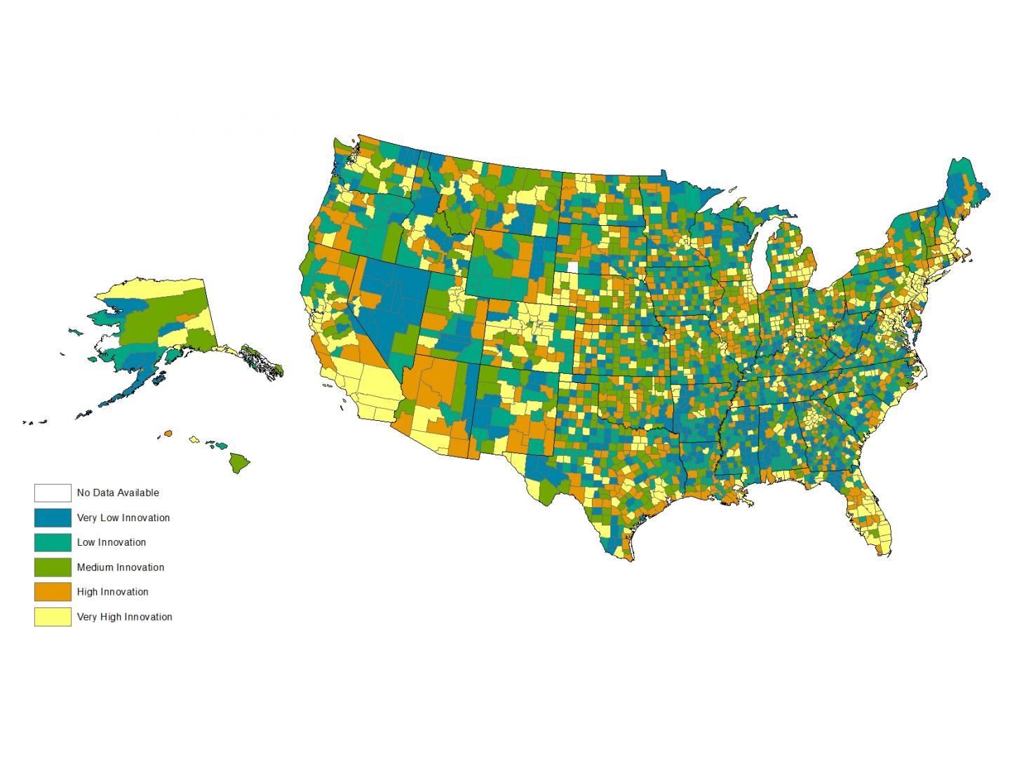 Map of Innovation across US