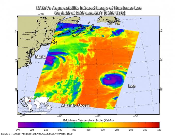 NASA finds Hurricane Lee's strength shift EurekAlert!