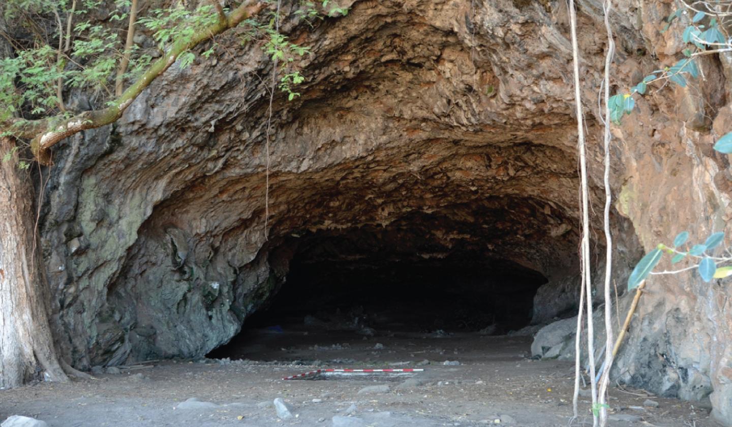 Entrance to Makpan cave, Alor Island, where the burial was discovered