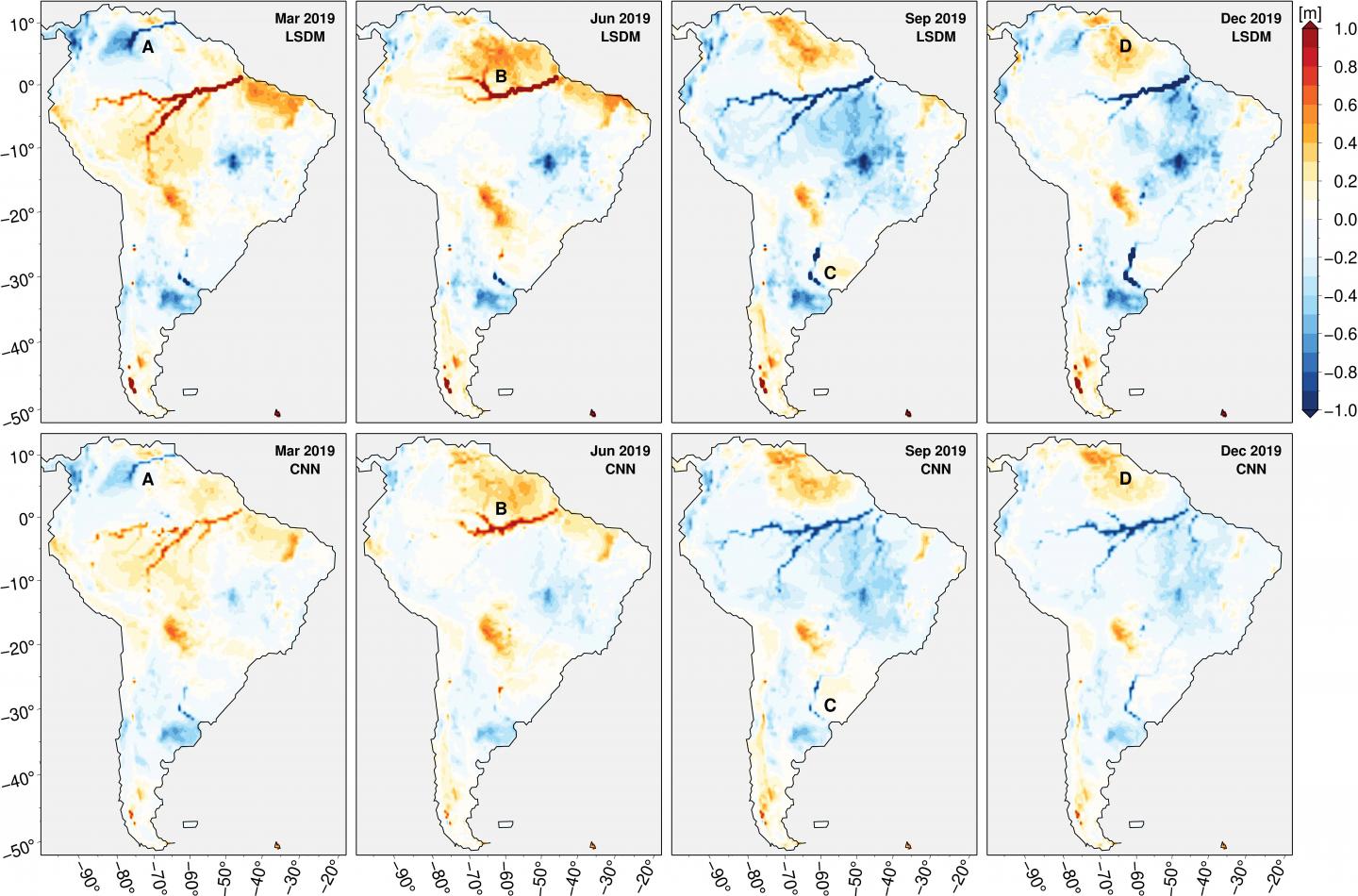 Comparison of Monthly-Mean Terrestrial Water Storage Anomalies