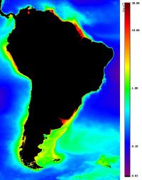 Satellite Image of South America