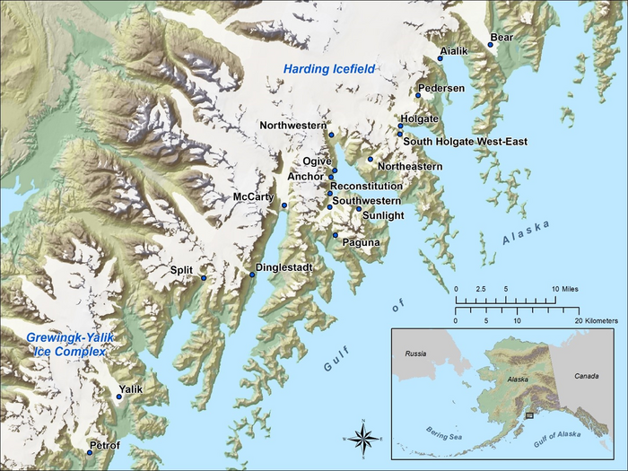 Kenai glaciers map [IMAGE] EurekAlert! Science News Releases
