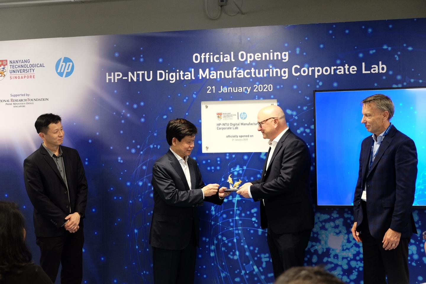 The HP-NTU Digital Manufacturing Corporate Lab was officially opened today