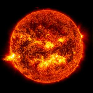 Sun emits a solar flare