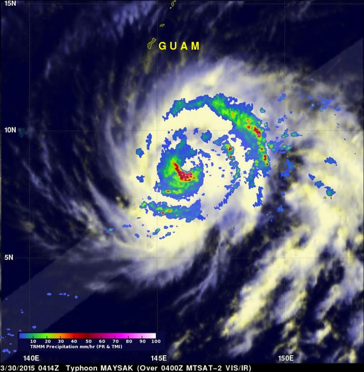 TRMM Rainfall Analysis of Maysak