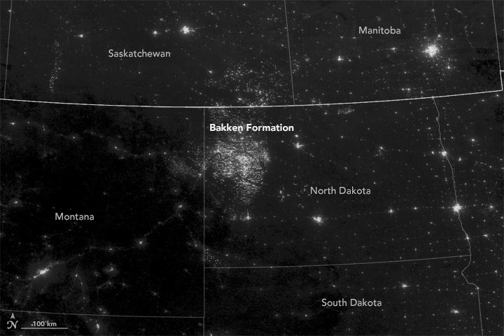 Methane Flaring Seen from Space