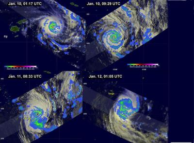 TRMM Collage of Cyclone Ian