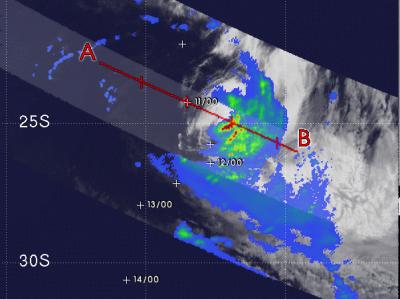 TRMM Shows Opening in Edzani, Still Some Heavy Rain