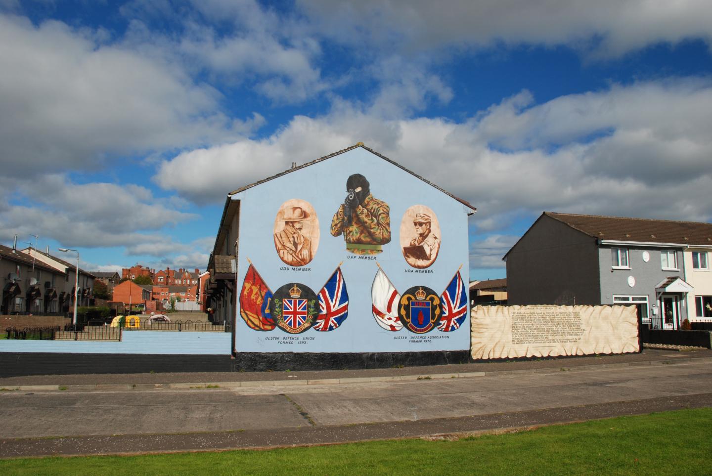 Mural Showing Paramilitaries in Northern Ireland