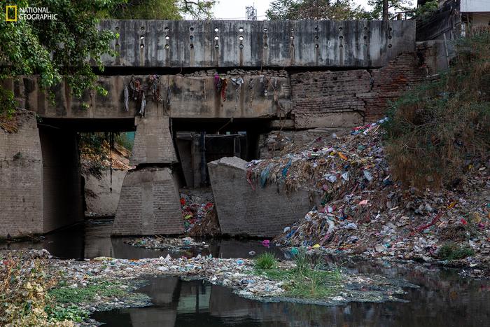 A dumpsite near the Ganges River in Patna, Bihar