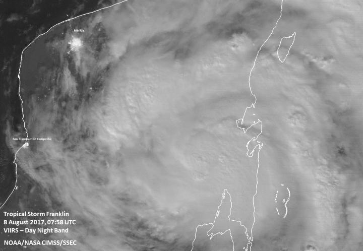 Suomi NPP Nighttime Image of Franklin