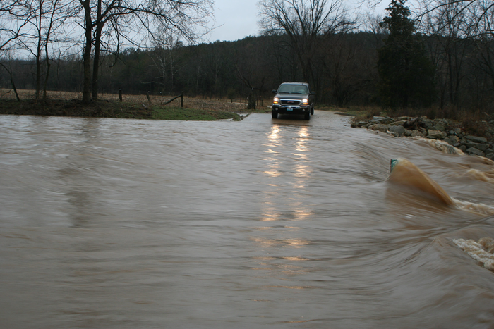 Truck in a storm