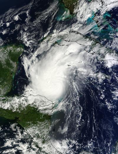 NASA MODIS Image of Hurricane Rina