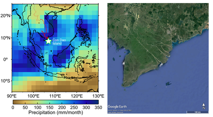 Rainfall in the Mekong River Delta