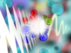 Collision of a photon with a pomeron inside a proton.